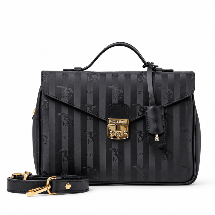 Maison Mollerus MARLY Umhängetasche schwarz/gold 01/2631/1018