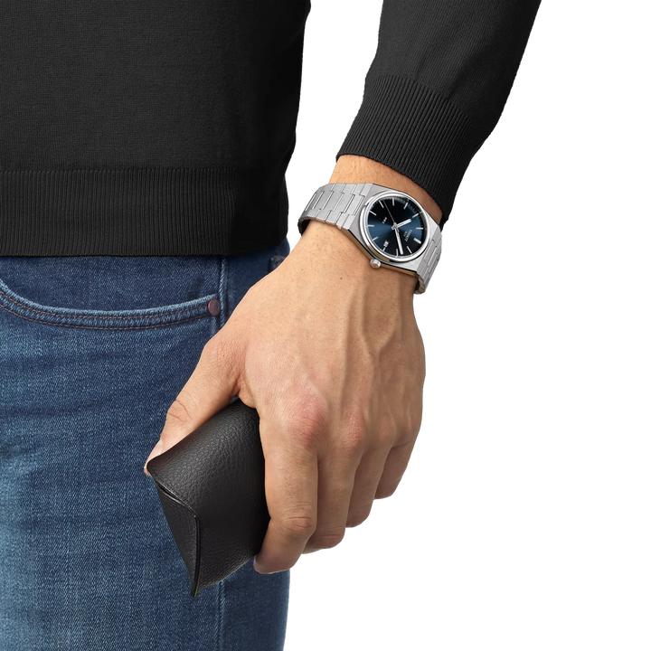 Tissot PRX T137.410.11.041.00 Q Stahl ZB blau Index Metallband 40mm