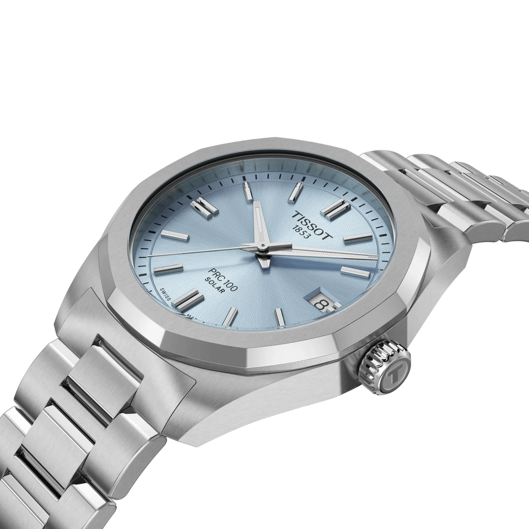 Tissot PRC 100 T151.822.11.351.00 Q Solar Stahl ZB hellblau 34mm