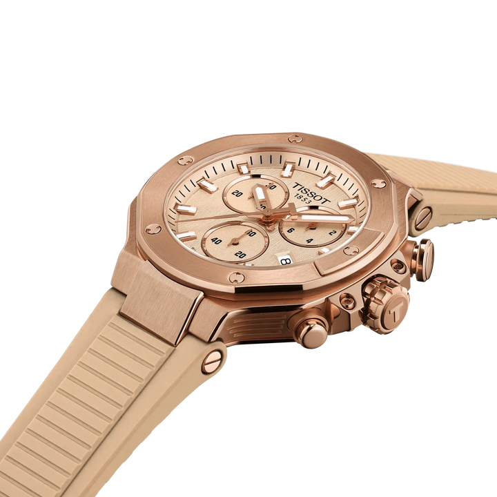 Tissot T-Race Chronograph Q T141.617.37.501.00 Stahl PVD rosé ZB Champagner 38mm