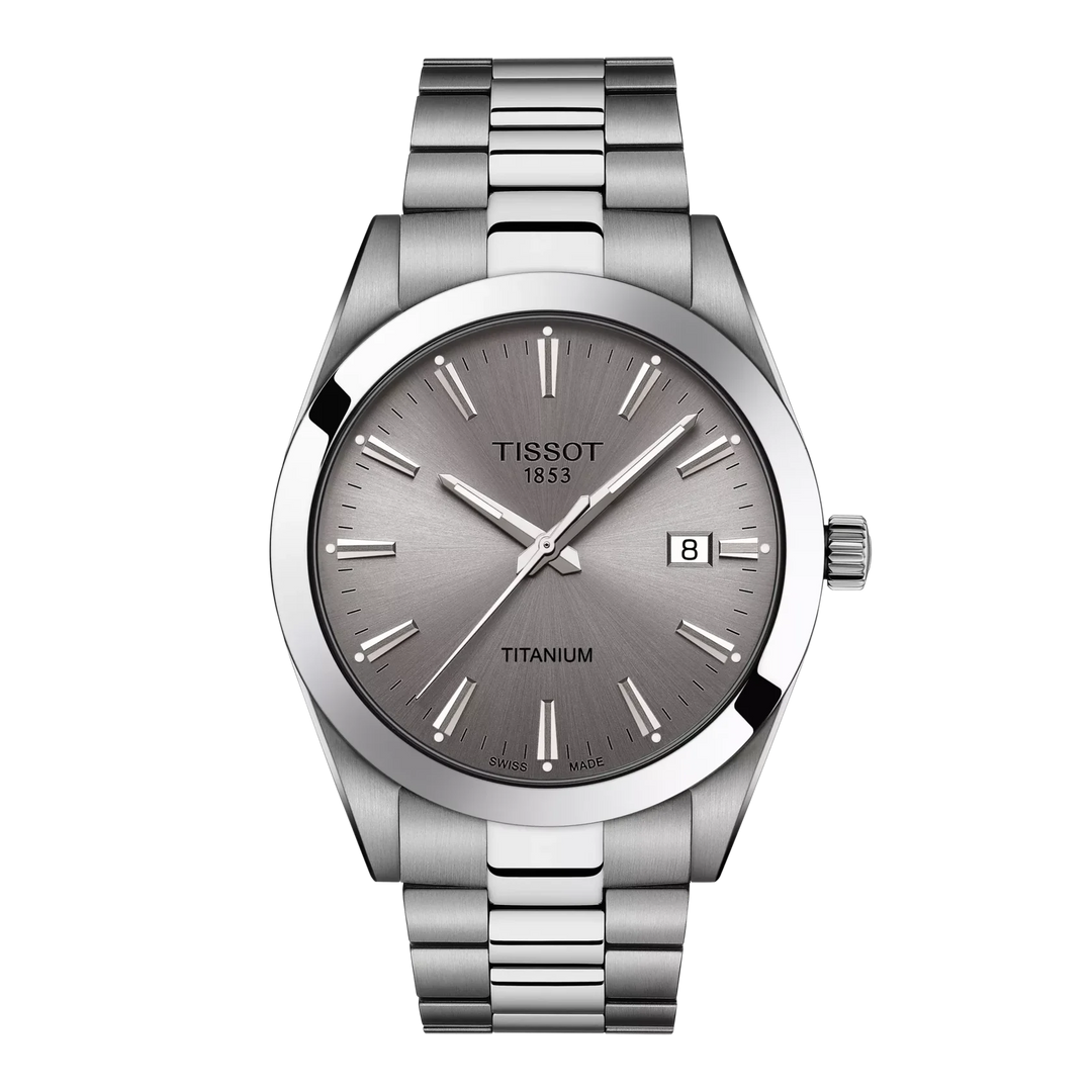 Tissot Gentleman T127.410.44.081.00 Q Titan ZB grau Index Titanband 40mm