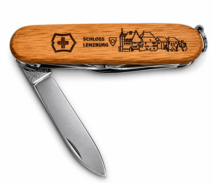 Victorinox Huntsman 1.3711.63 Schloss Lenzburg Wood mit Gravur Schloss Lenzburg Walnussholz  91mm