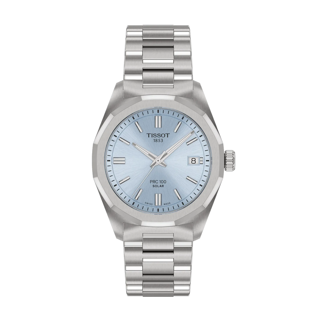 Tissot PRC 100 T151.822.11.351.00 Q Solar Stahl ZB hellblau 34mm