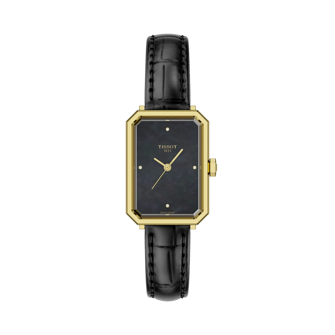 Tissot SRV T160.110.36.126.00 Q Stahl PVD gold ZB 4 Diamanten 30 x 25.8mm
