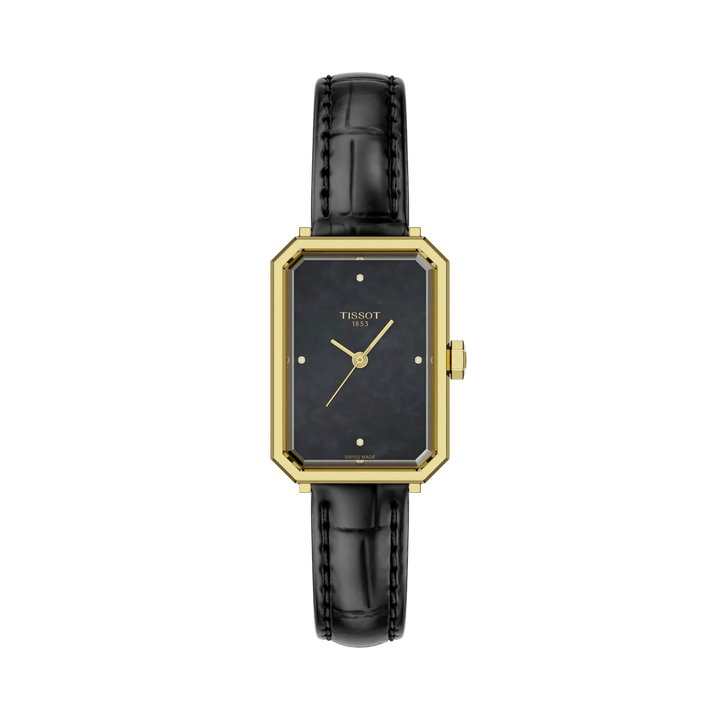 Tissot SRV T160.110.36.126.00 Q Stahl PVD gold ZB 4 Diamanten 30 x 25.8mm