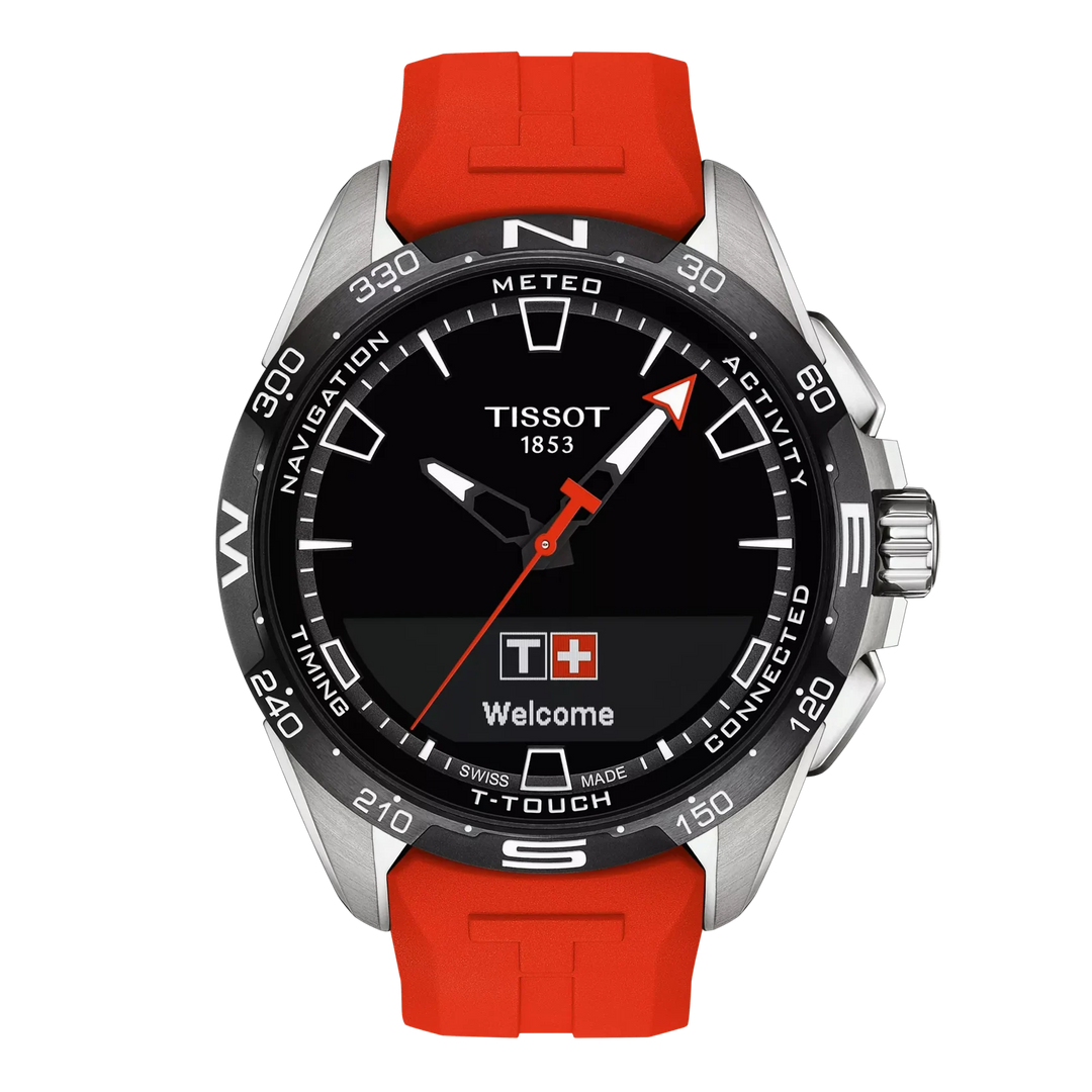 Tissot T Touch T121.420.47.051.01 Connect Solar Titan ZB schwarz Silikon rot 47.5mm