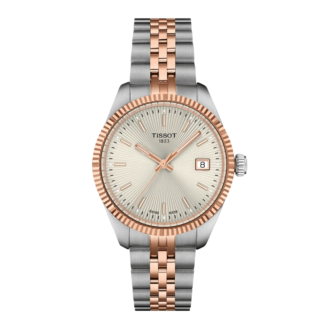 Tissot Ballade T156.210.22.031.01 Q Stahl BIC rosé ZB Silber 34mm