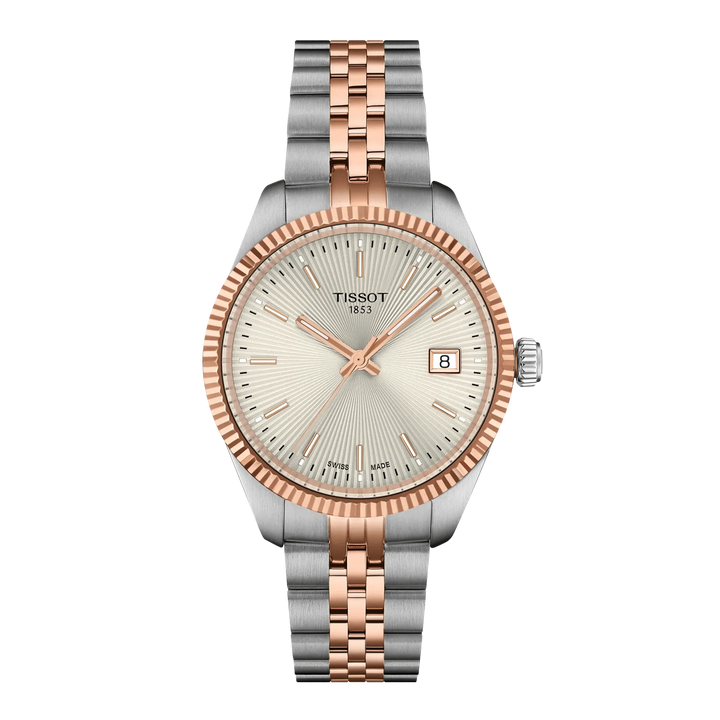 Tissot Ballade T156.210.22.031.01 Q Stahl BIC rosé ZB Silber 34mm