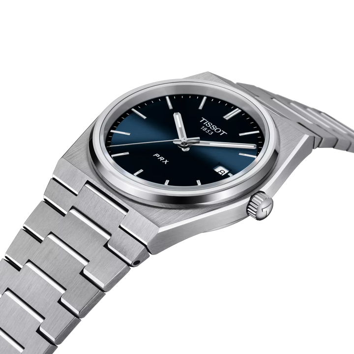 Tissot PRX T137.410.11.041.00 Q Stahl ZB blau Index Metallband 40mm