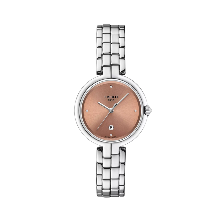 Tissot Flamingo T Lady T094.210.11.336.00 Q Stahl ZB Hellrosa 4 Diam 30mm