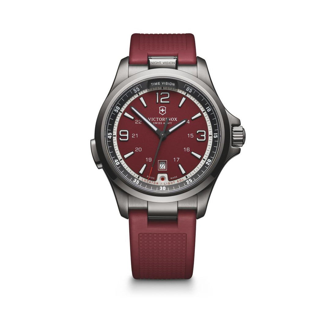 Victorinox Night Vision 241717 PVD Black Ice Q rot Arabisch Index Kautschuk