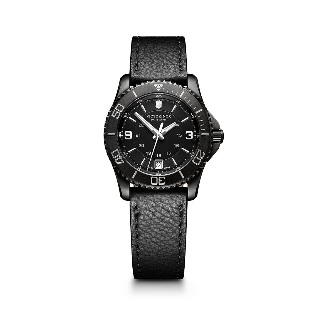 Victorinox Maverick 241788 Q PVD black Edition ZB schwarz Arabisch Index Lederband