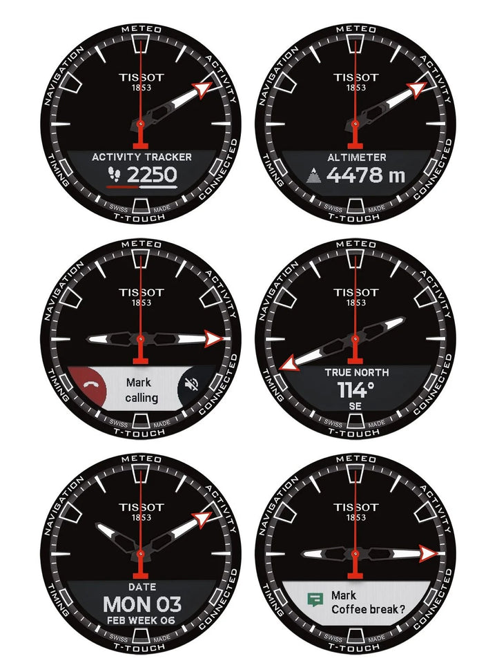 Tissot T Touch T121.420.47.051.01 Connect Solar Titan ZB schwarz Silikon rot 47.5mm
