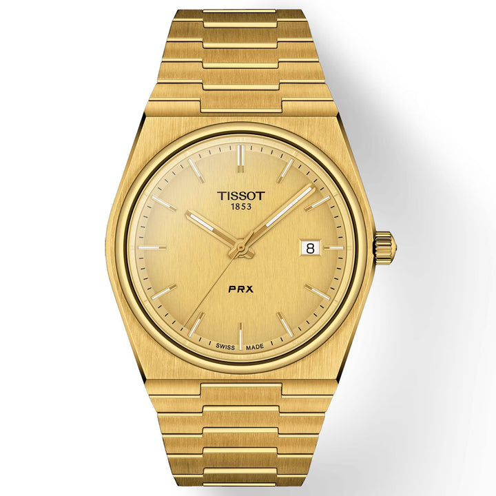 Tissot PRX T137.410.33.021.00 Q PVD gelb ZB Champagne Metallband PVD gelb