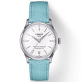 Tissot Chemin de Tourelles T139.207.16.011.00 Stahl Powermatic 80 ZB weiss Index Lederband 34mm