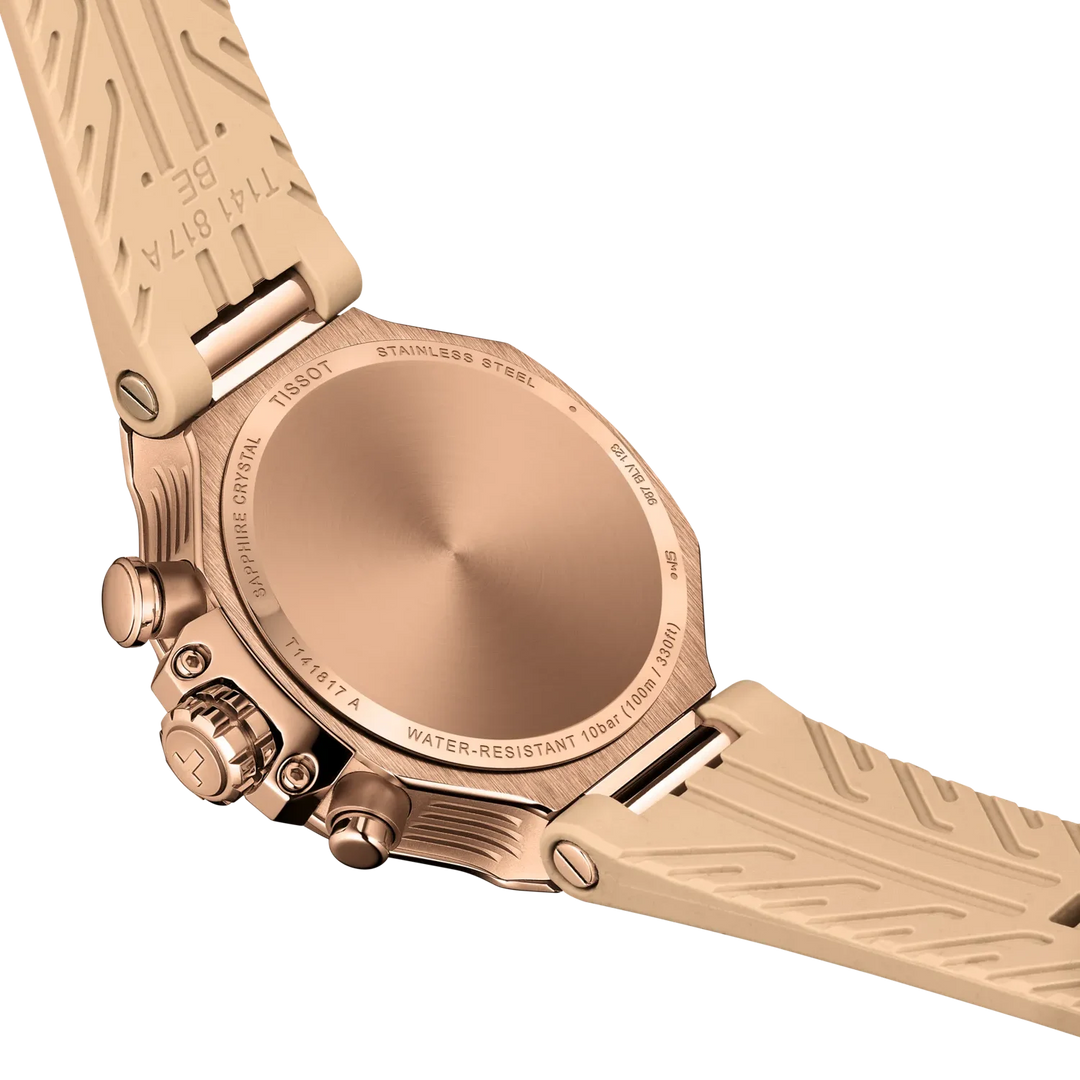 Tissot T-Race Chronograph Q T141.617.37.501.00 Stahl PVD rosé ZB Champagner 38mm