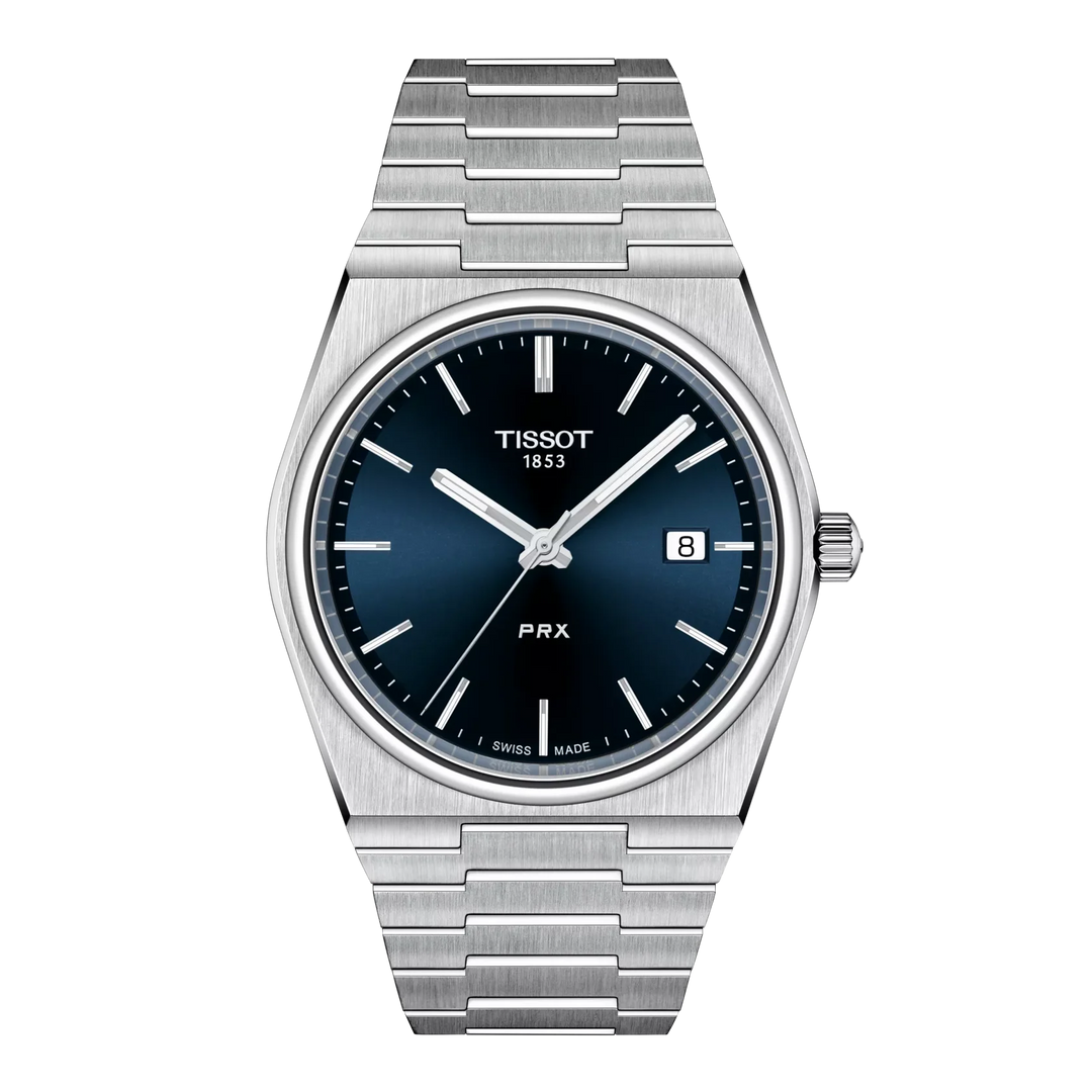 Tissot PRX T137.410.11.041.00 Q Stahl ZB blau Index Metallband 40mm