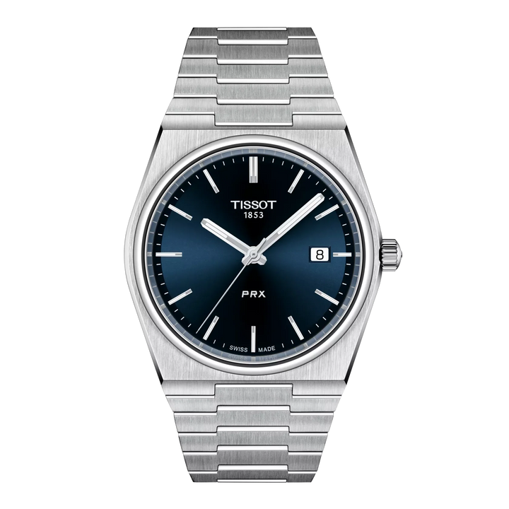 Tissot PRX T137.410.11.041.00 Q Stahl ZB blau Index Metallband 40mm