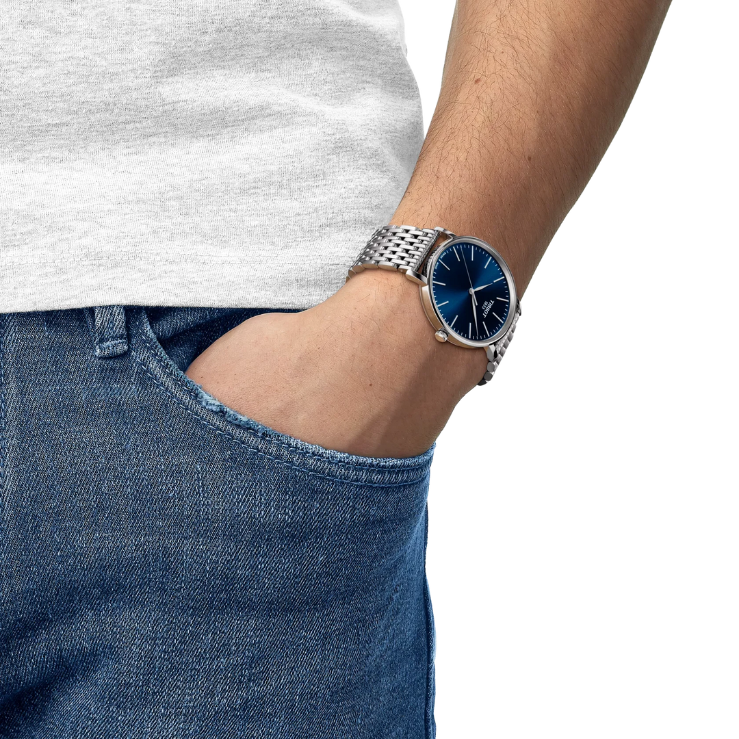 Tissot Everytime T143.410.11.041.00 Gent Q Stahl ZB blau 40mm