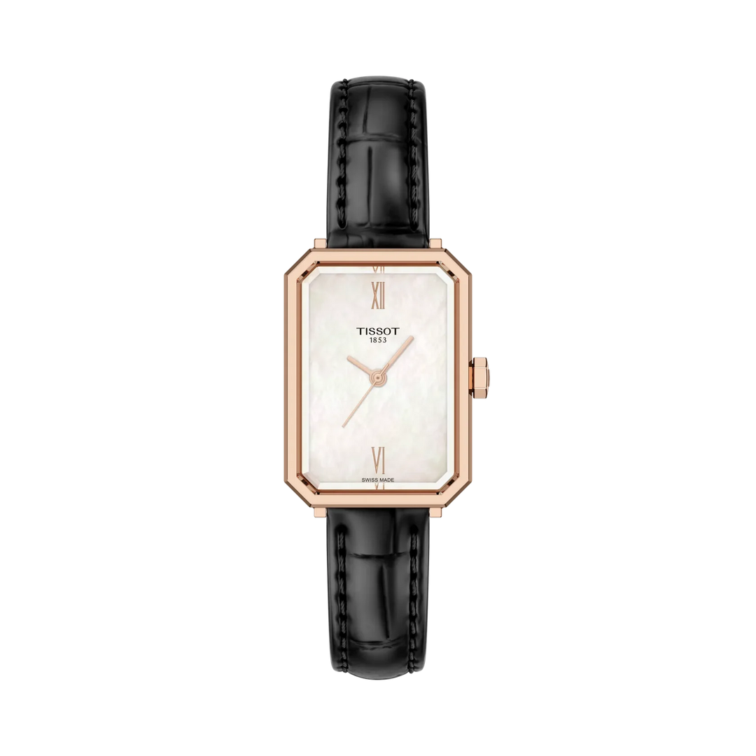 Tissot SRV T160.110.36.113.00 Q Stahl PVD rosé ZB Perlmutt weiss 30 x 22mm