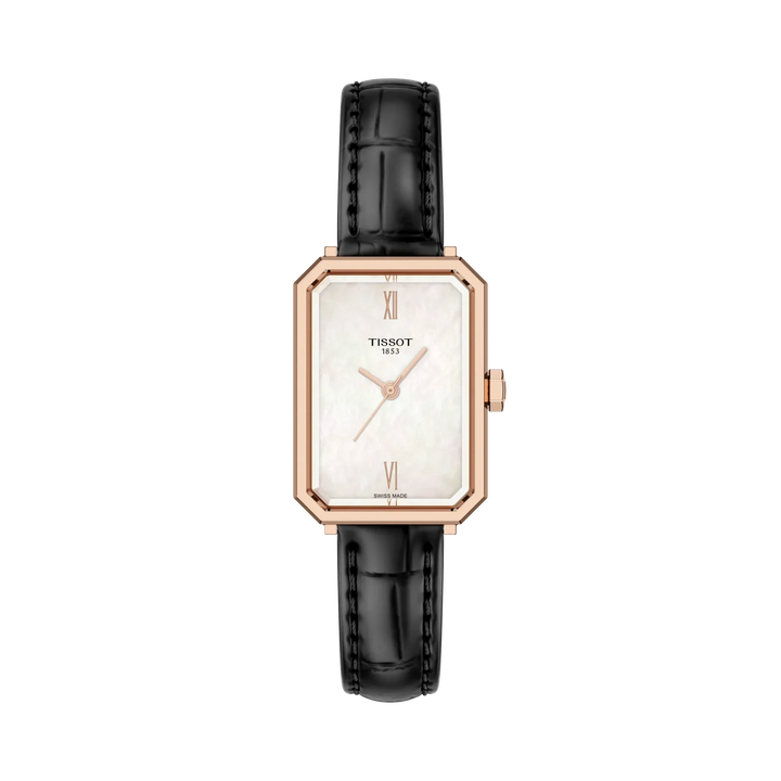 Tissot SRV T160.110.36.113.00 Q Stahl PVD rosé ZB Perlmutt weiss 30 x 22mm