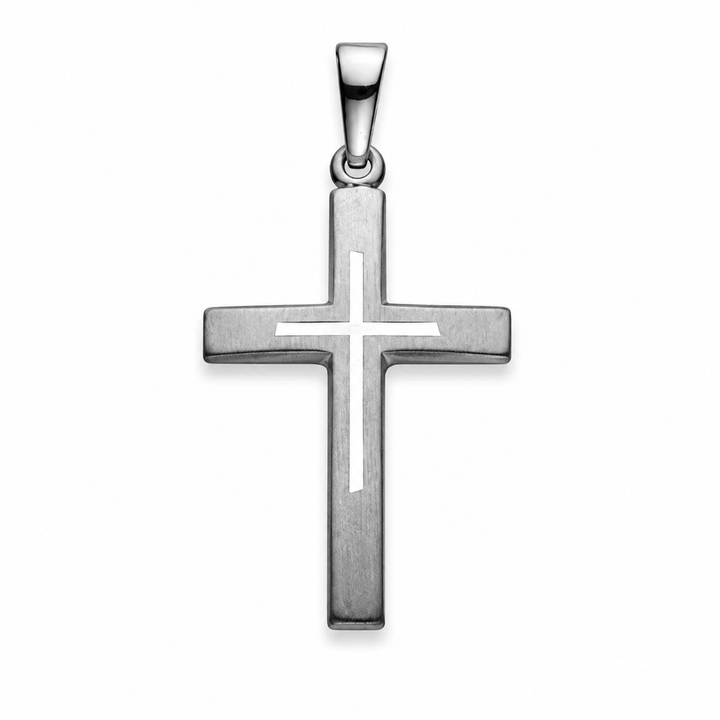 Anhänger Kreuz Silber 925 weiss