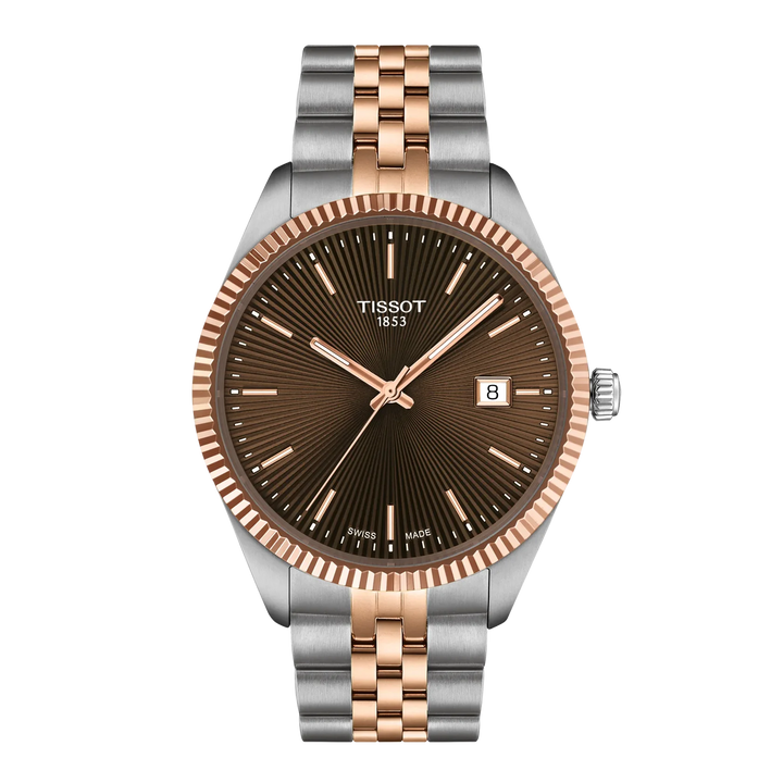 Tissot Ballade T156.410.22.291.01 Q Stahl BIC rosé ZB braun Index 40mm