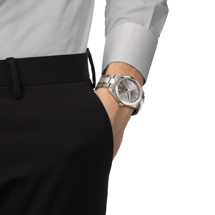 Tissot Gentleman T127.410.44.081.00 Q Titan ZB grau Index Titanband 40mm