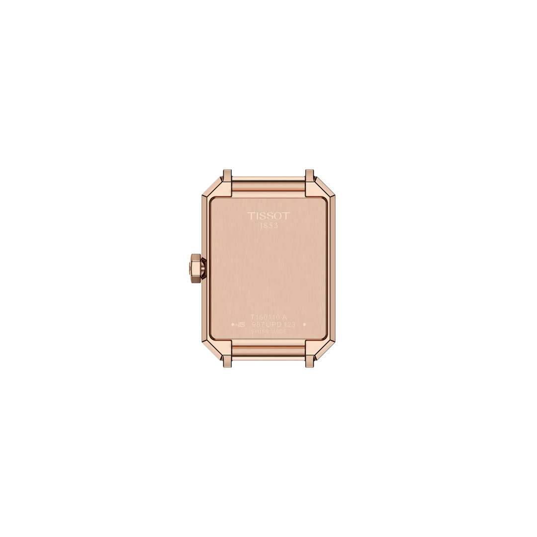 Tissot SRV T160.110.36.113.00 Q Stahl PVD rosé ZB Perlmutt weiss 30 x 22mm