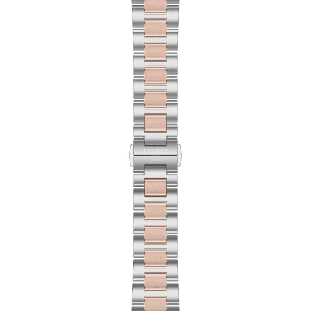 Tissot PRC 100 T151.822.22.111.00 Solar Q Stahl+ PVD rosé ZB Perlmutt weiss Index 34mm