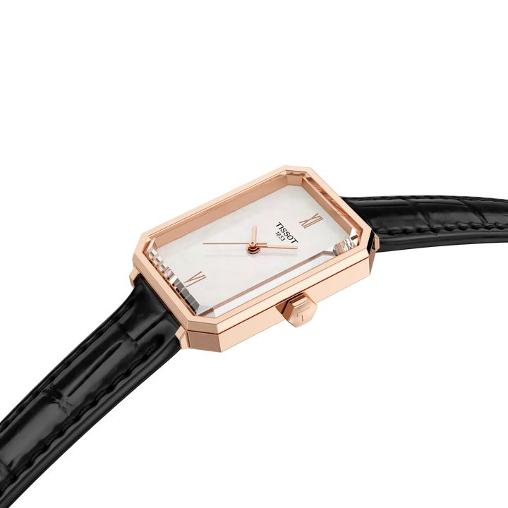 Tissot SRV T160.110.36.113.00 Q Stahl PVD rosé ZB Perlmutt weiss 30 x 22mm