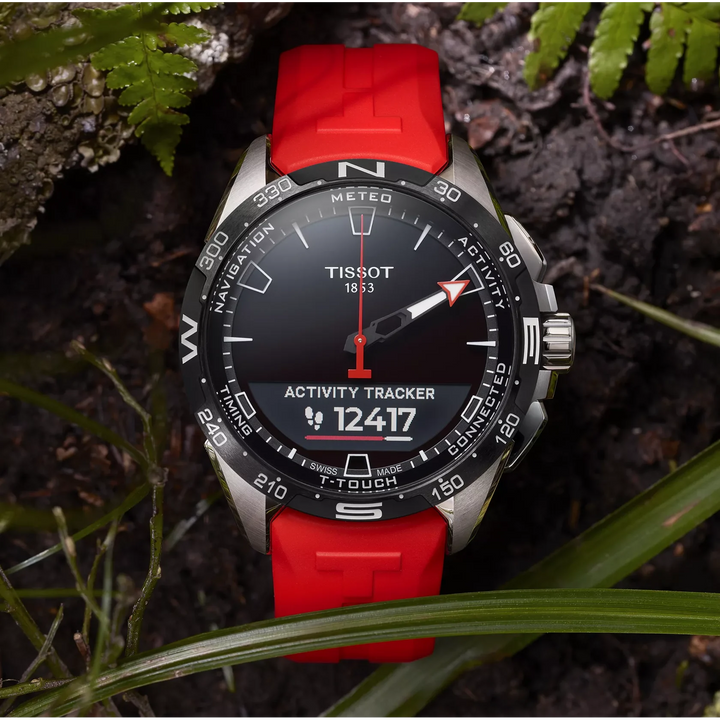 Tissot T Touch T121.420.47.051.01 Connect Solar Titan ZB schwarz Silikon rot 47.5mm