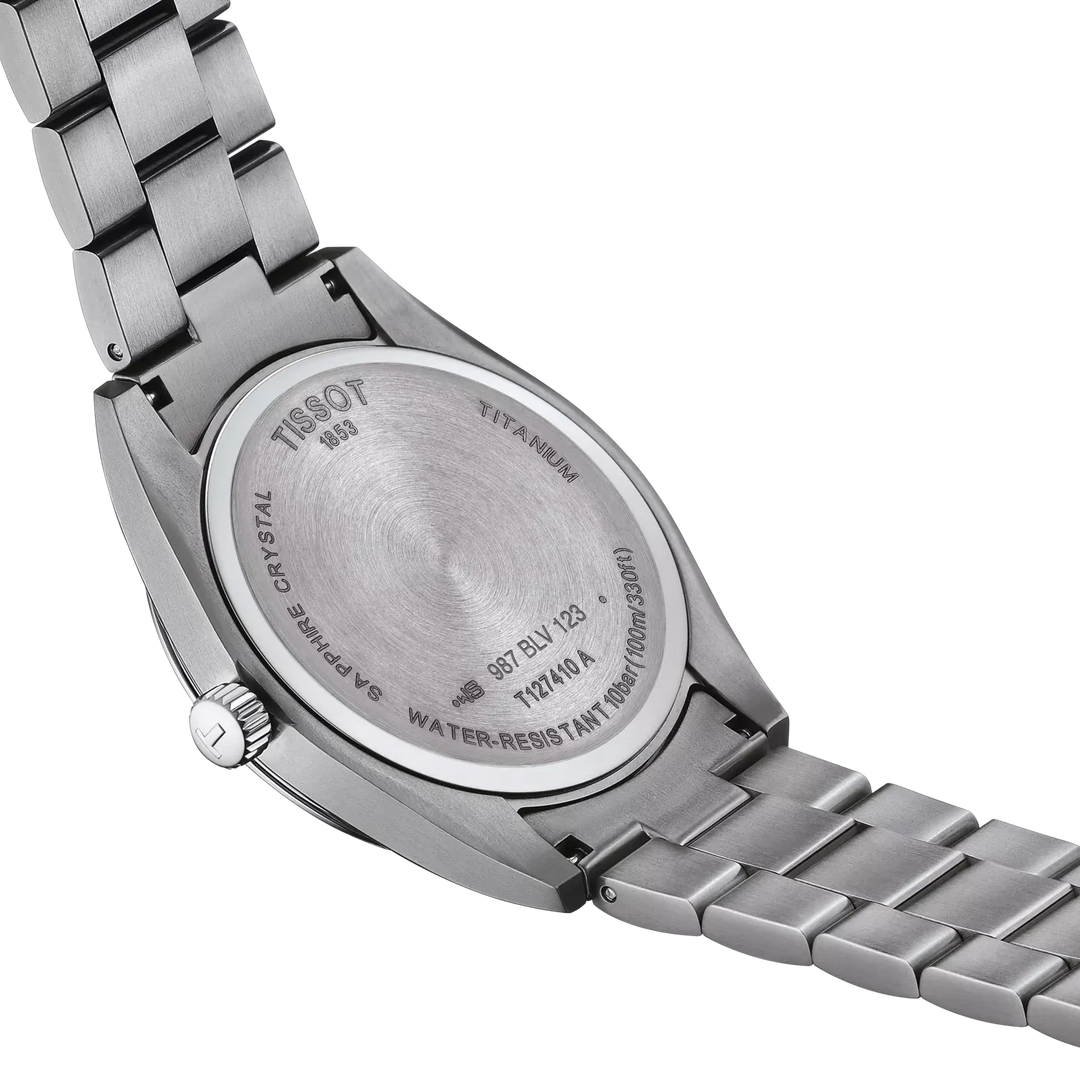 Tissot Gentleman T127.410.44.081.00 Q Titan ZB grau Index Titanband 40mm