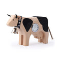 Trauffer Kuh TR-KG-01-SO-01 3 Schwarz 18 x 10 x 5cm Holz mit Uhr Magnet Stahl TR-KG-01-SO-01