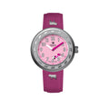 Trauffer Kids TR-AK-PI-01 Pink Q Metall PVD grau ZB Pink Arabisch mit Kuh Kunstleder 30mm