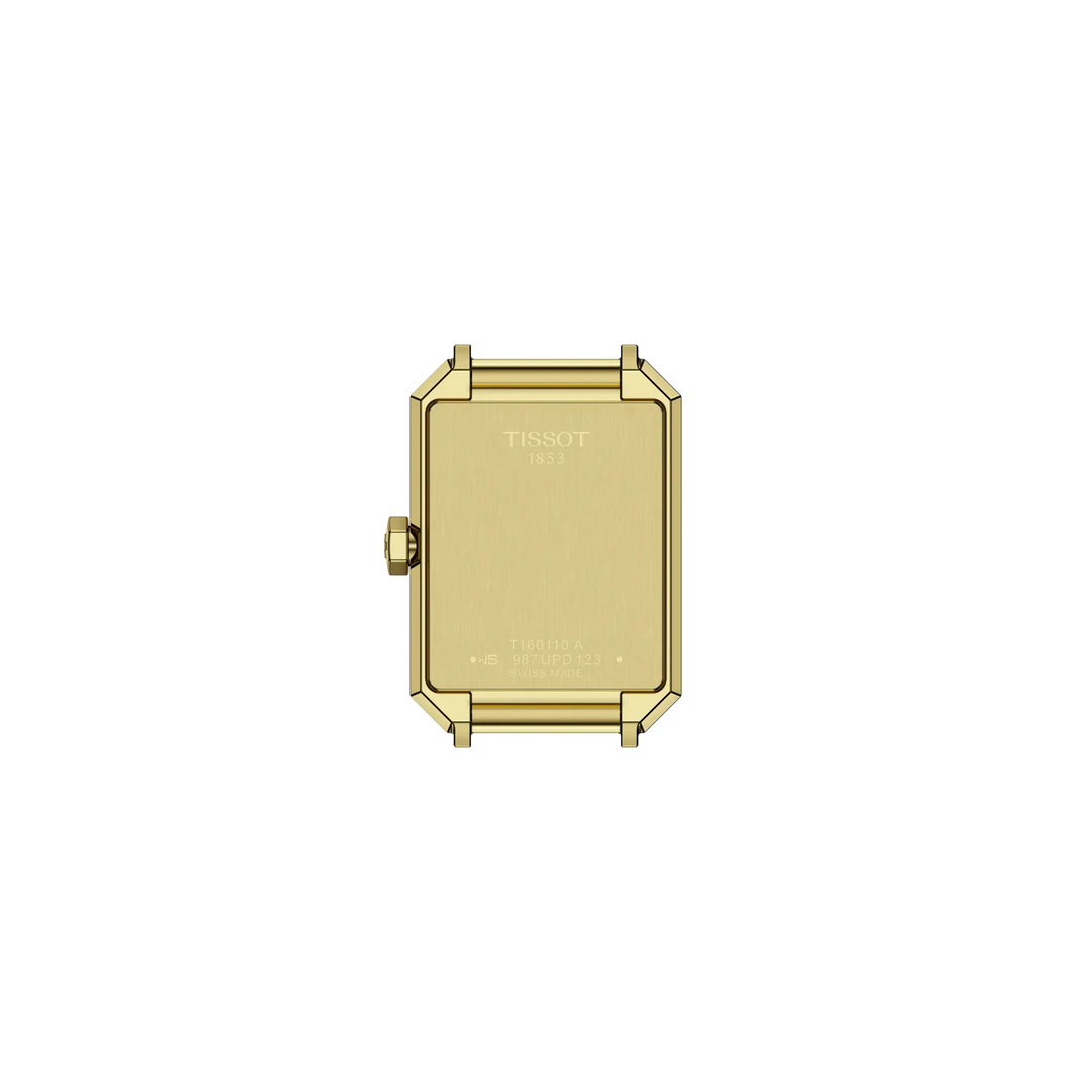 Tissot SRV T160.110.36.126.00 Q Stahl PVD gold ZB 4 Diamanten 30 x 25.8mm