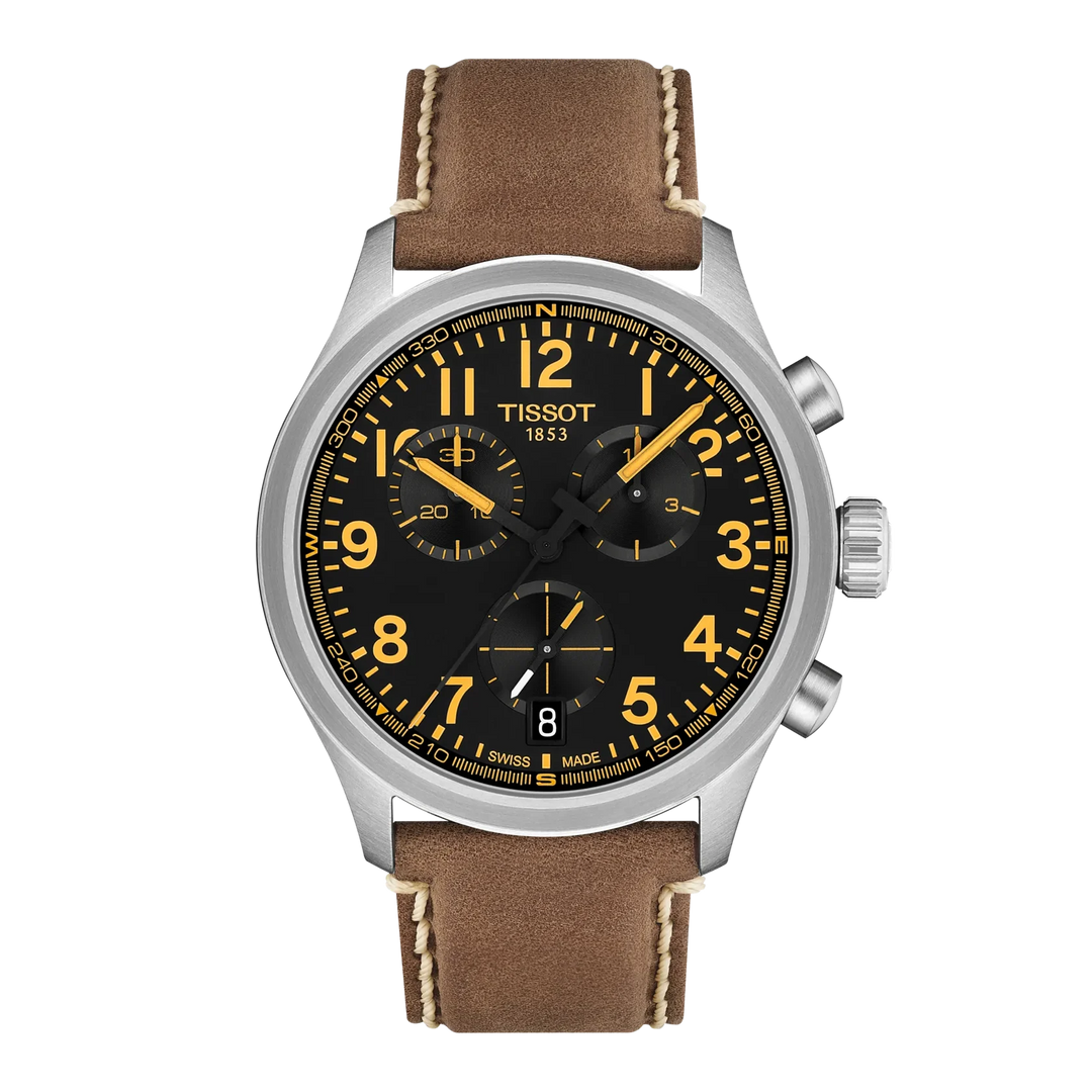 Tissot Chrono L T116.417.16.052.01 Q Stahl ZB schwarz Arabisch Lederband 42mm