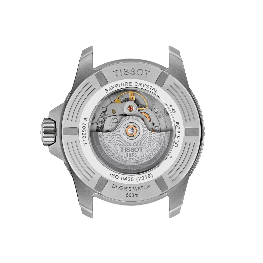 Tissot Seastar 2000 T120.907.11.051.00 Stahl Powermatic 80 ZB schwarz Index Punkte Lunette Keramik 44mm