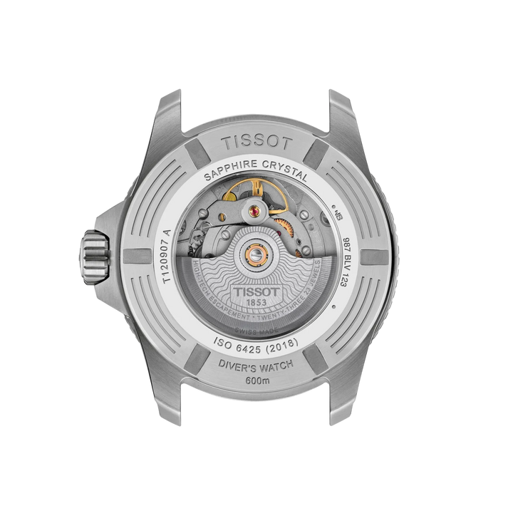 Tissot Seastar 2000 T120.907.11.051.00 Stahl Powermatic 80 ZB schwarz Index Punkte Lunette Keramik 44mm