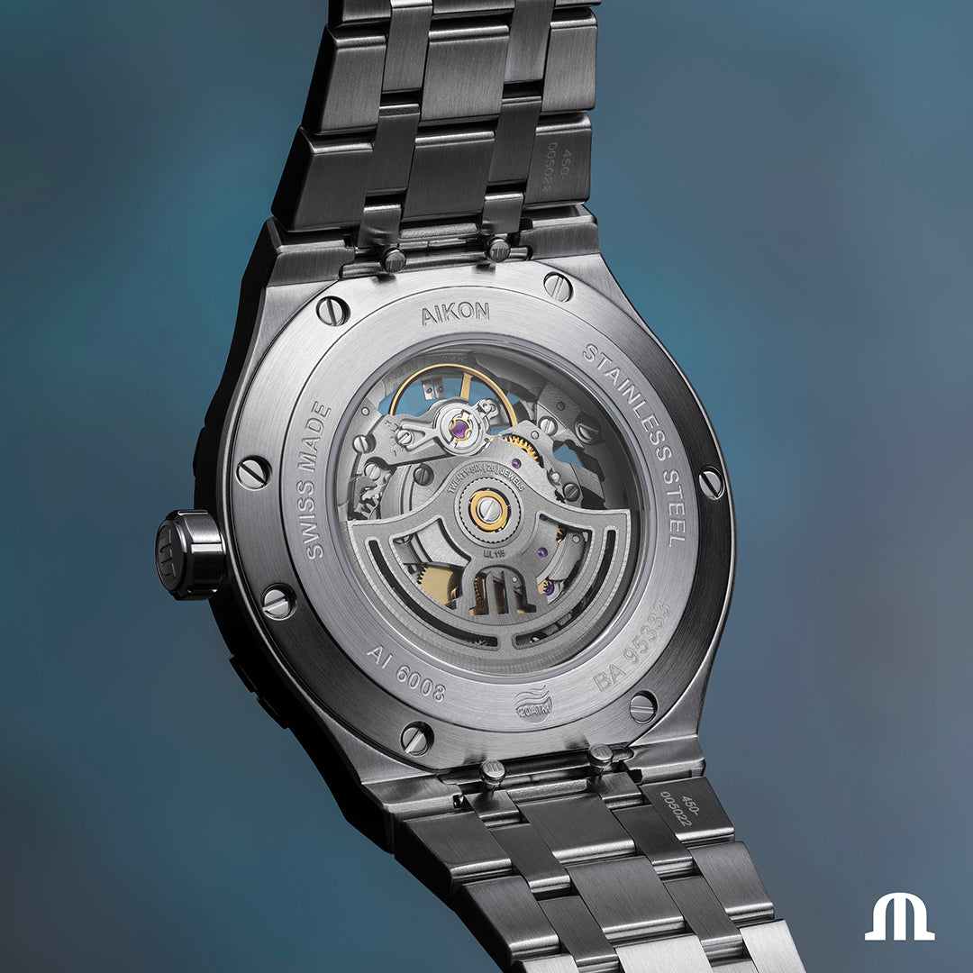 Maurice Lacroix Aikon AI6008-SS002-031-1 Automatic Skeleton Date 42mm