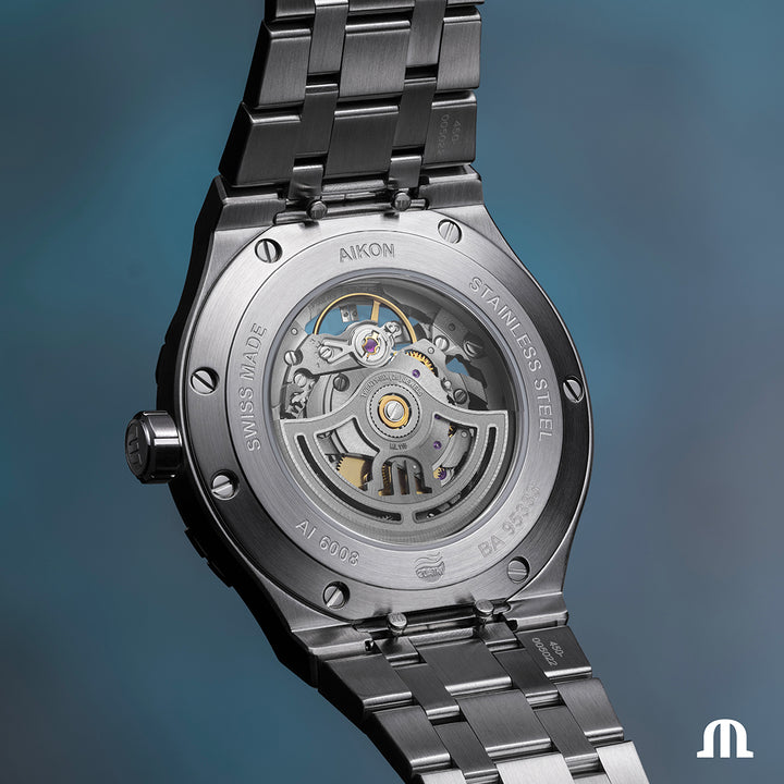 Maurice Lacroix Aikon AI6008-SS002-031-1 Automatic Skeleton Date 42mm