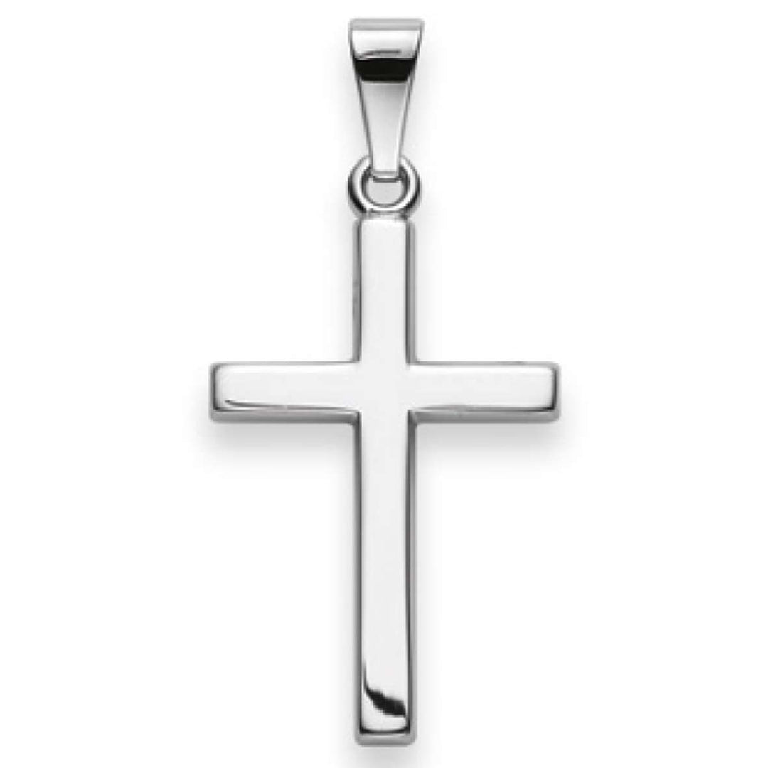 Anhänger Kreuz Silber 925 weiss poliert