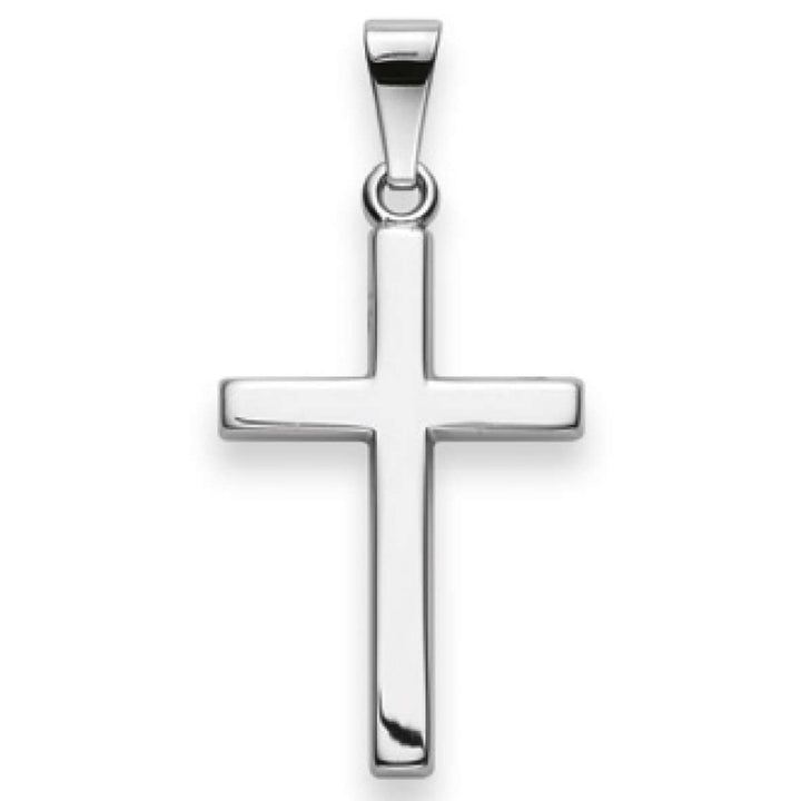 Anhänger Kreuz Silber 925 weiss poliert