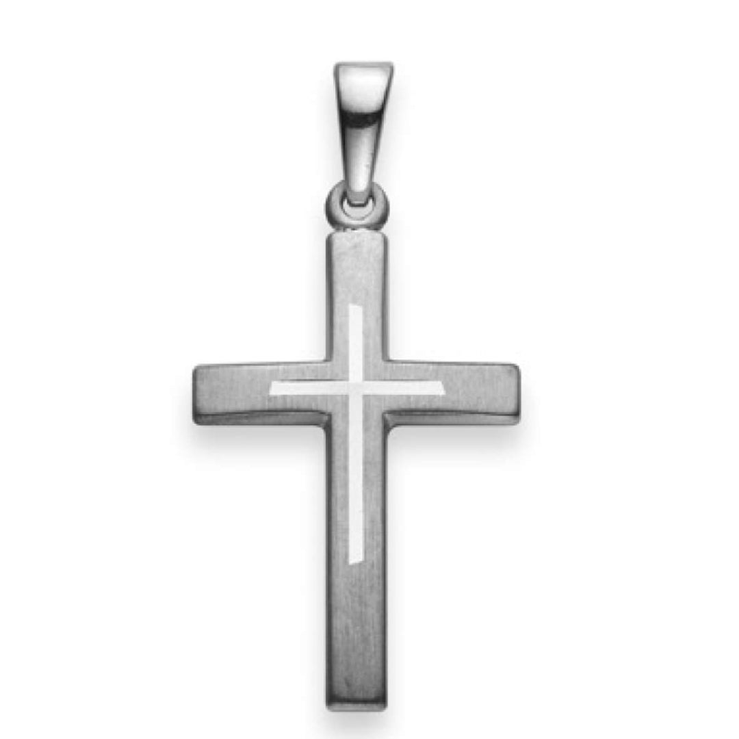 Anhänger Kreuz Silber 925 weiss