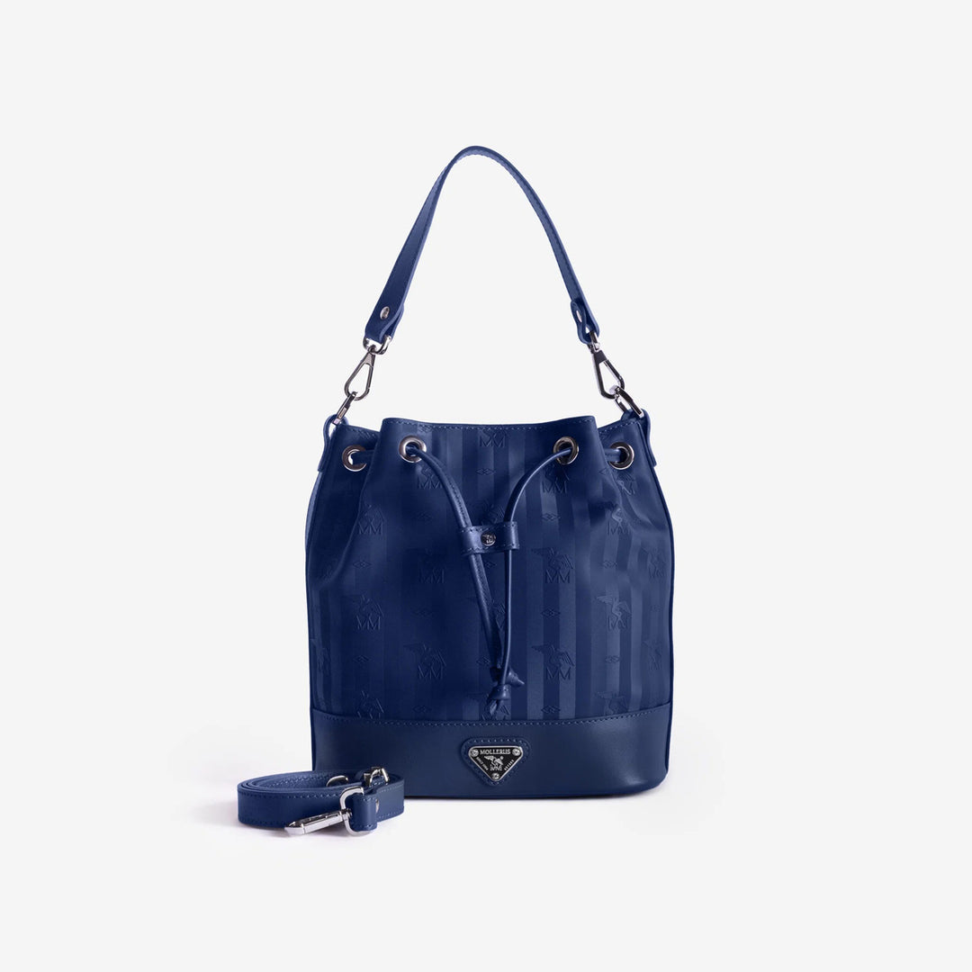 Maison Mollerus SION 01/2594/1449 Beuteltasche klein Vinerus Canvas / Deep Blau / Silber