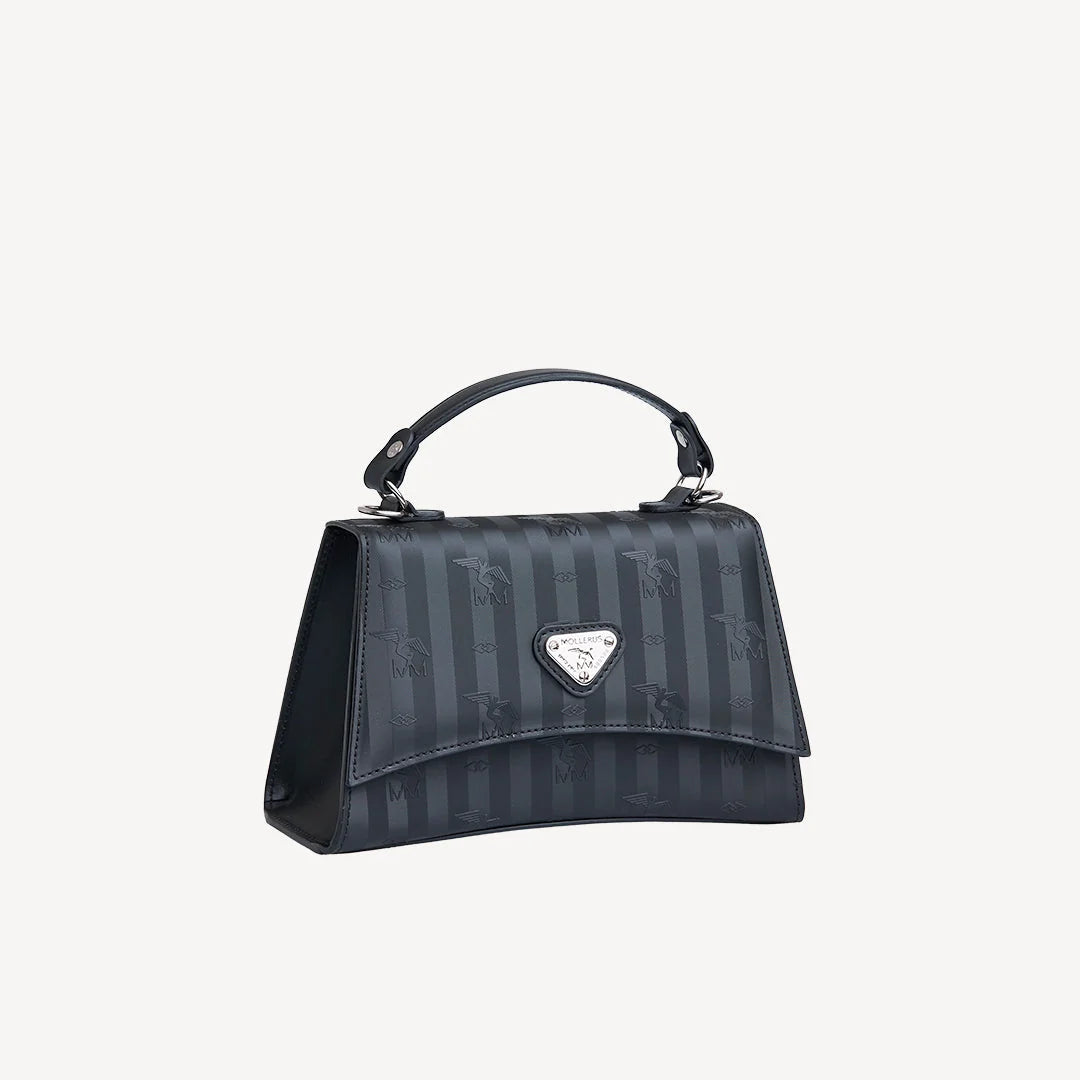 Maison Mollerus ROMONT Umhängetasche classic schwarz/silber 01/2752/1019