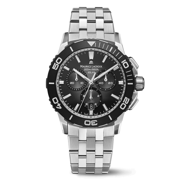Maurice Lacroix Pontos S Solar Chronograph PT1038-SSL22-330-1 Stahl Lunette Aluminium 42mm