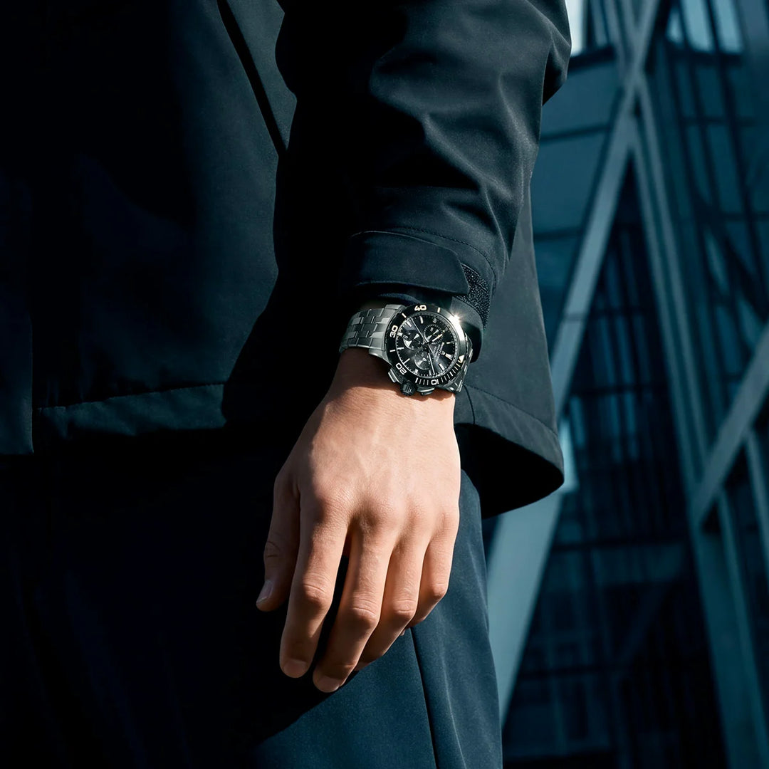Maurice Lacroix Pontos S Solar Chronograph PT1038-SSL22-330-1 Stahl Lunette Aluminium 42mm