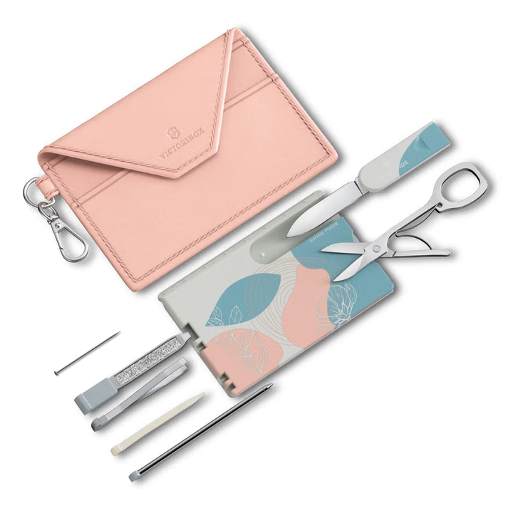 Victorinox Swiss Card 0.7100.E221 Nailcaire + Etui Paris Style Pink 82x55mm