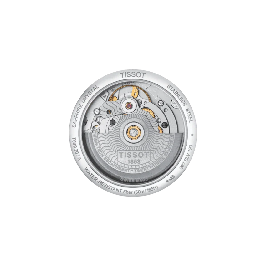 Tissot Chemin de Tourelles T099.207.11.048.00 Lady Powermatic 80 Stahl ZB Blau Römisch Index Metallband